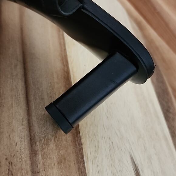 FRAME LE BRAXTON SANDAL SQUARE TOE ANKLE STRAP HEEL BLACK NOIR SIZE 40 - Picture 14 of 16